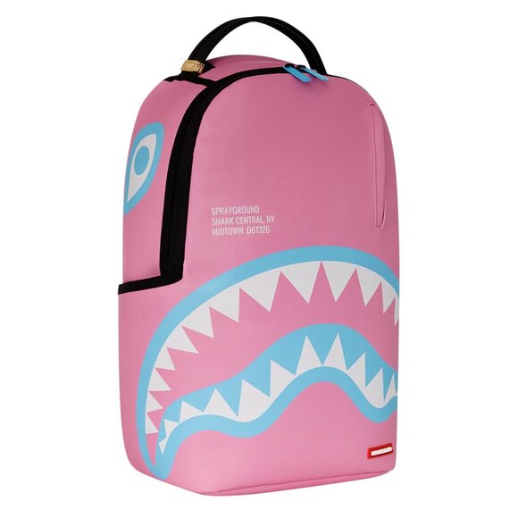 Sprayground Shark Central Cotton Candy Backpack🔥New Pink Bookbag School Bag - Picture 2 of 9